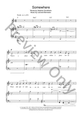 Somewhere piano sheet music cover